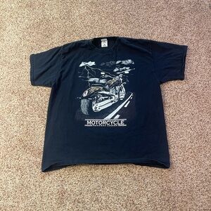 Motorcycle Graphic Black T-Shirt